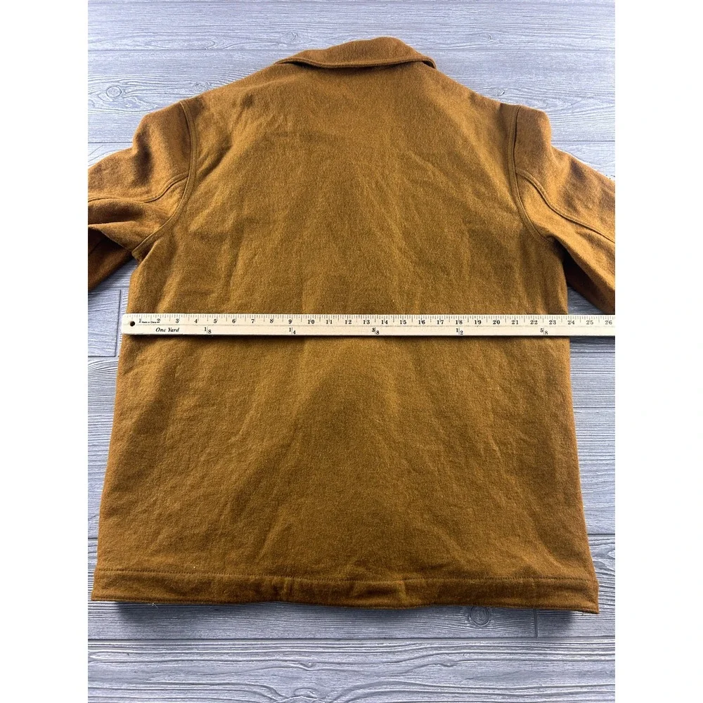 Banana Republic Mens XL Wool Blend Chore Coat Jacket Mustard Yellow Ochre 870